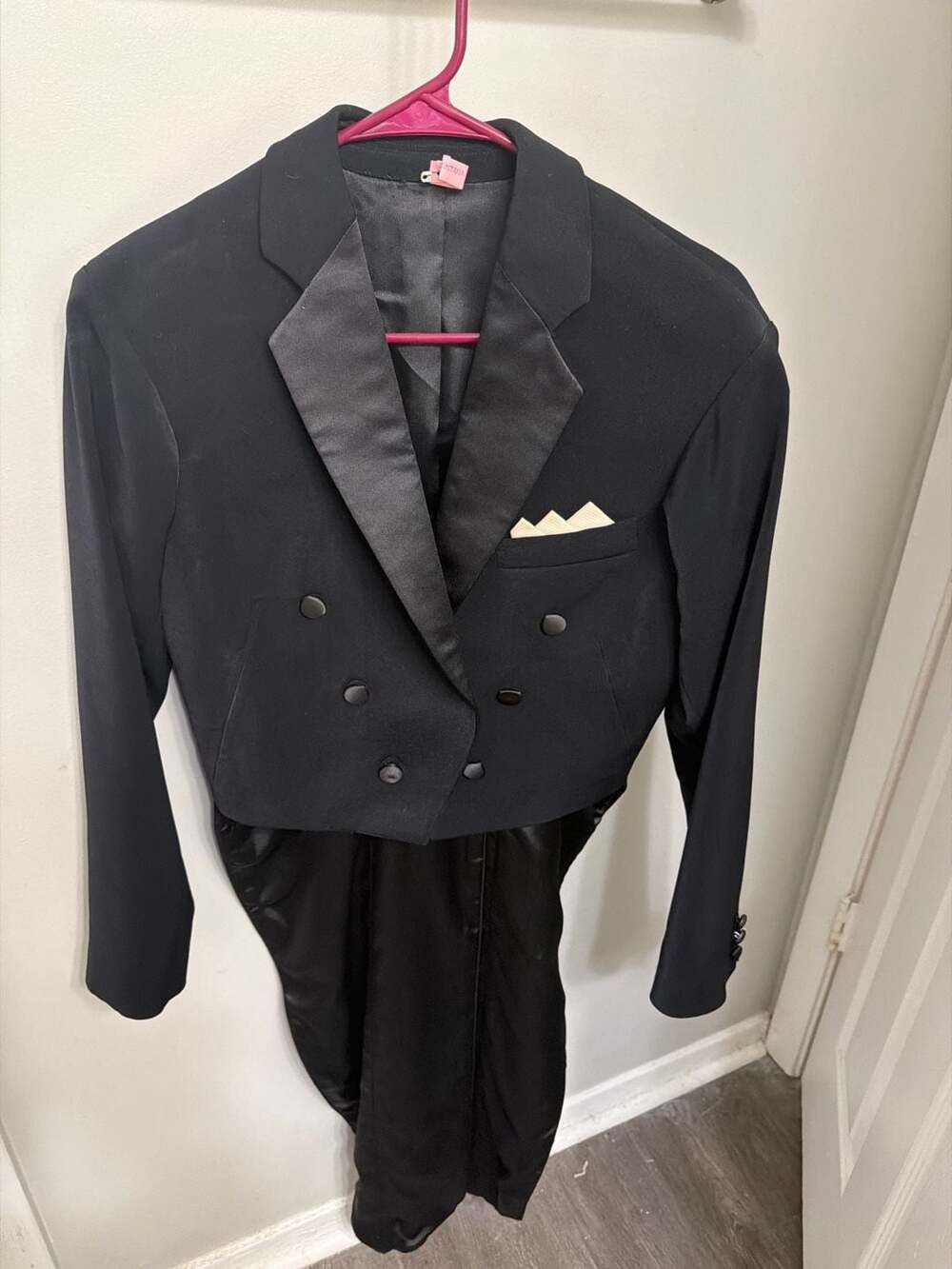 Vintage Onik Custom Tailors Double-Breasted Tuxedo Tailcoat Dress Coat